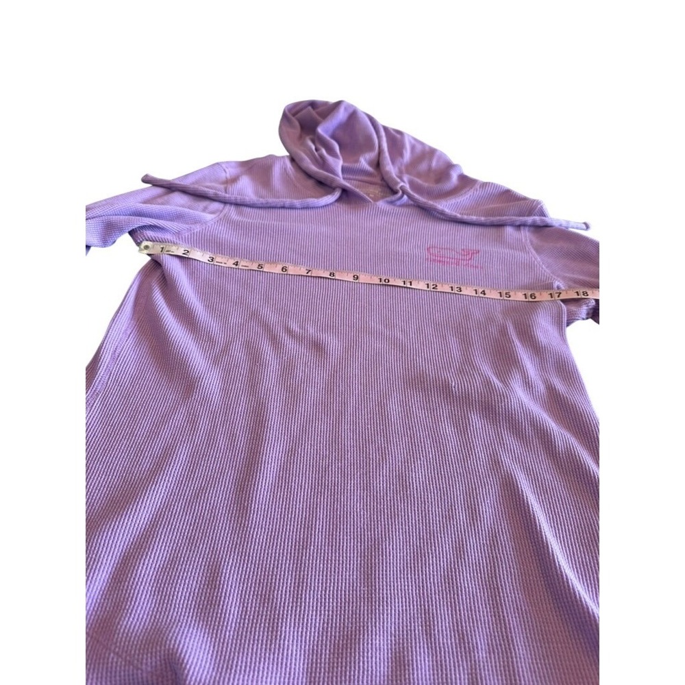Vineyard Vines Womens Purple Waffle Knit Whale Logo Pullover Hoodie Size M - Picture 7 of 8